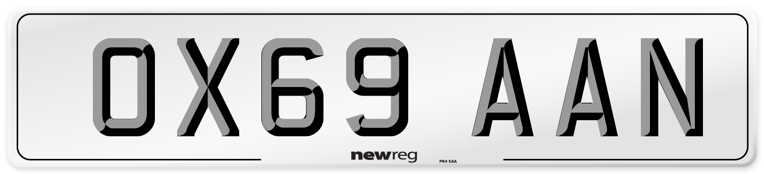 OX69 AAN Number Plate from New Reg